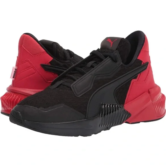 Puma sneaker Womens Black & red Athletic Cross Training Shoes - Picture 12 of 13